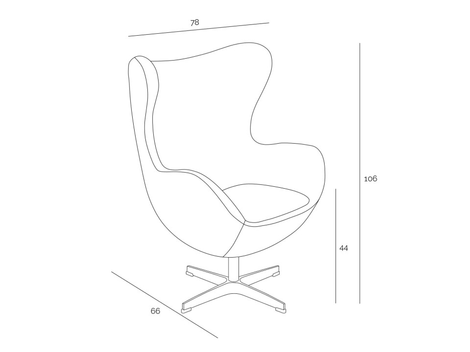 Fotel Jajo amarantowy kaszmir 39 Premium - d2design